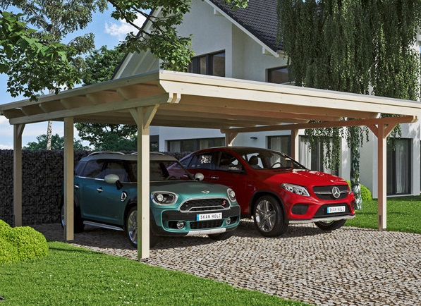 carport bois 3 voitures